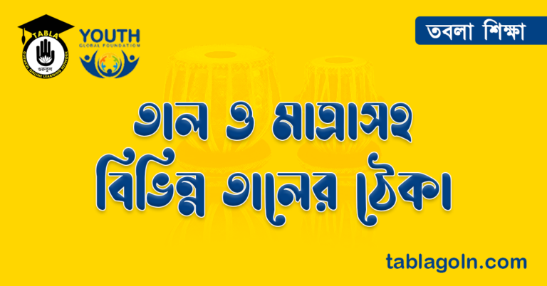 তাল ও মাত্রাসহ বিভিন্ন তালের ঠেকা